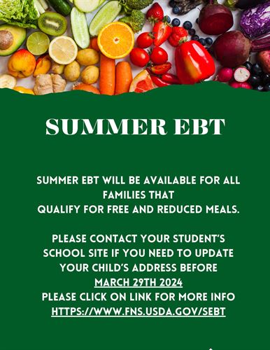 Summer EBT flyer with link