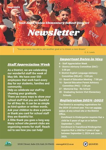 May 2024 Newsletter in English pg. 1 