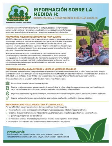 Measure H Factsheet - Spanish 